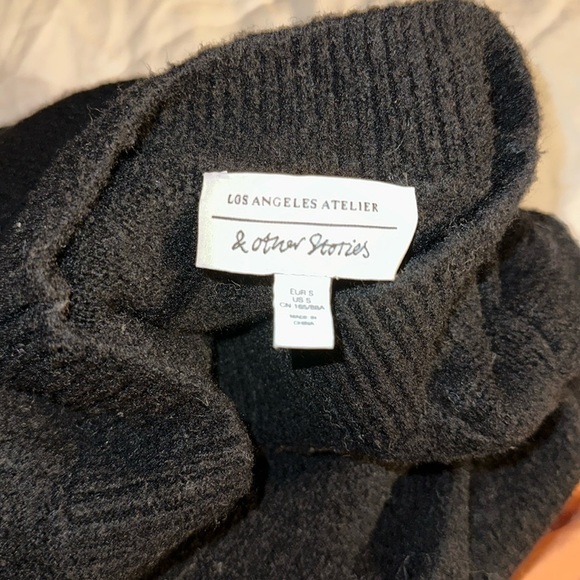 & other stories women’s black button front cardigan S fall winter - Picture 2 of 6